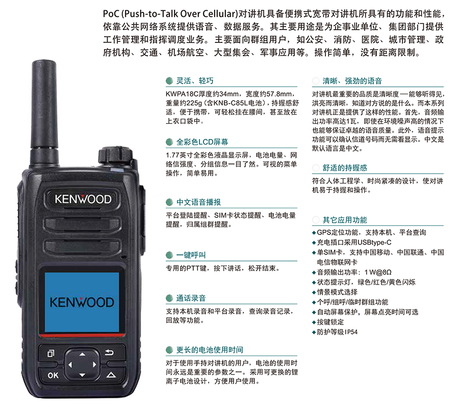 KWPA18C 數(shù)字對講機(jī)